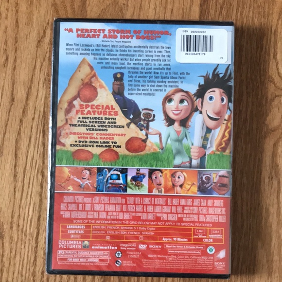 Cloudy with A Chance of Meatballs DVD - Picture 2 of 4